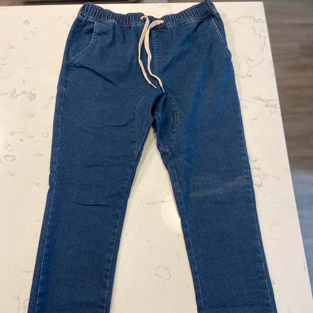 Lira Denim Joggers - Navy